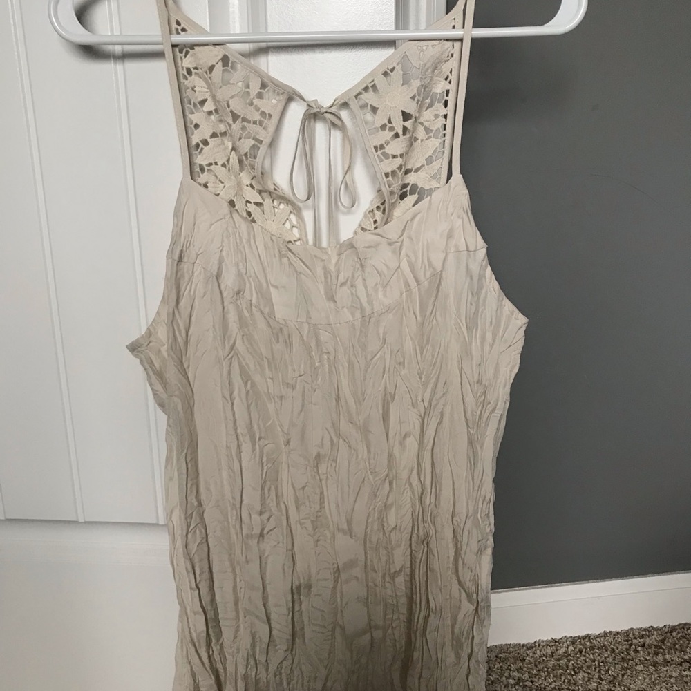 Crinkle Silk/lace top